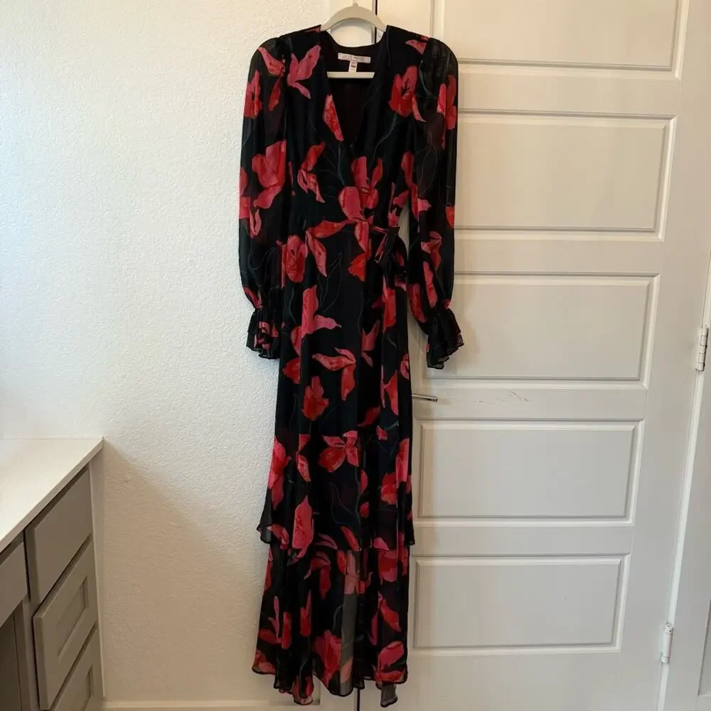 Anthro Hutch Valentina Floral Wrap Dress